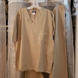 Authentic Cherokee workwear tan scrubs set